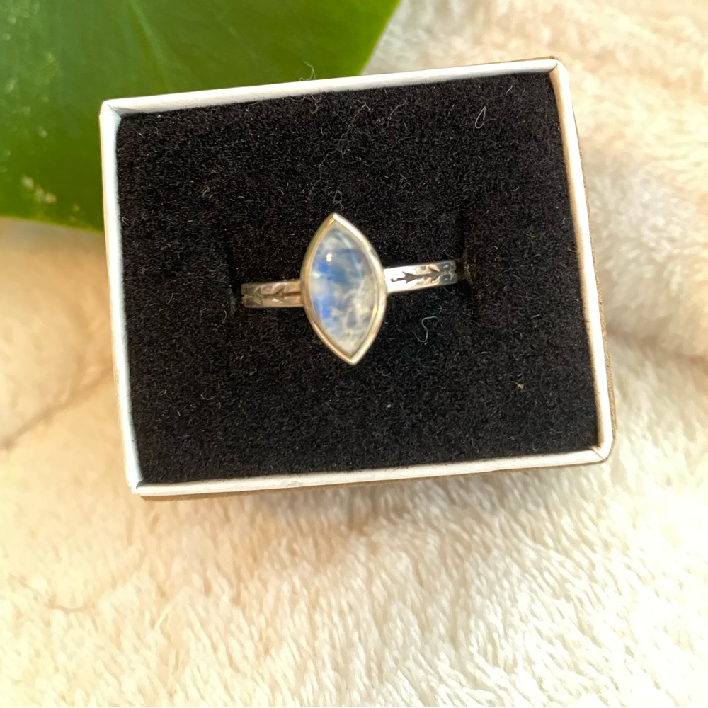 Silver Moonstone Ring - image 1